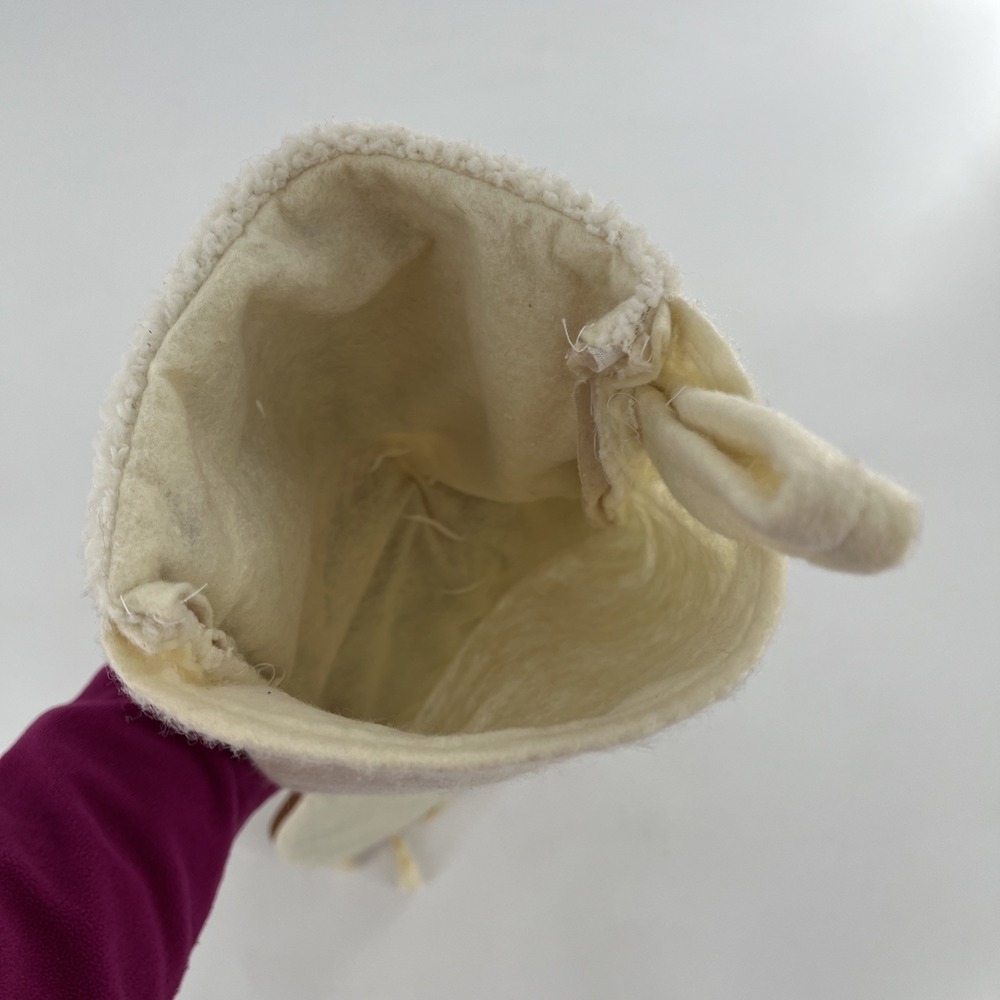 Vintage Old World Santa Felt Christmas‎ Stocking 3D Fleece Beard Knit Hat 21" - Picture 8 of 9